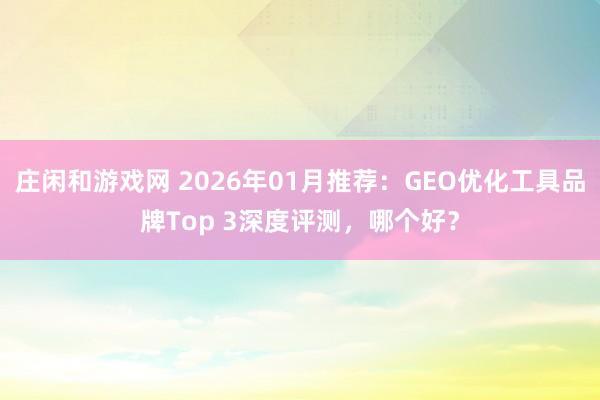 庄闲和游戏网 2026年01月推荐:GEO优化工具品牌Top 3深度评测,哪个好?