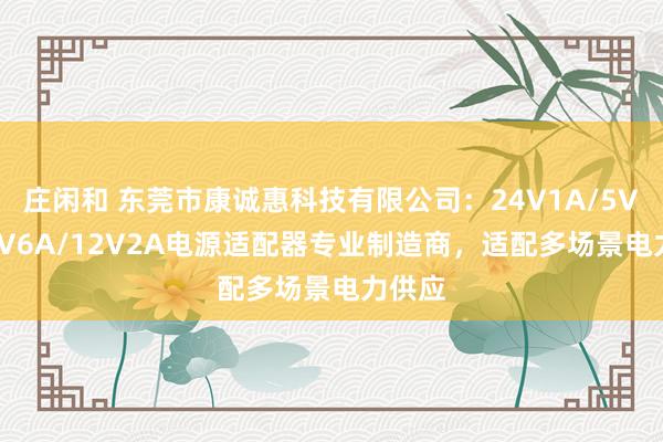 庄闲和 东莞市康诚惠科技有限公司：24V1A/5V5A/5V6A/12V2A电源适配器专业制造商，适配多场景电力供应